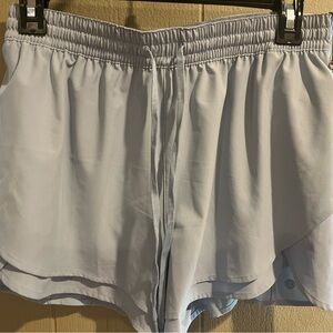 CALIA by Carrie Underwood Pale Blue High Rise Step Up Short 3” inseam relaxed if